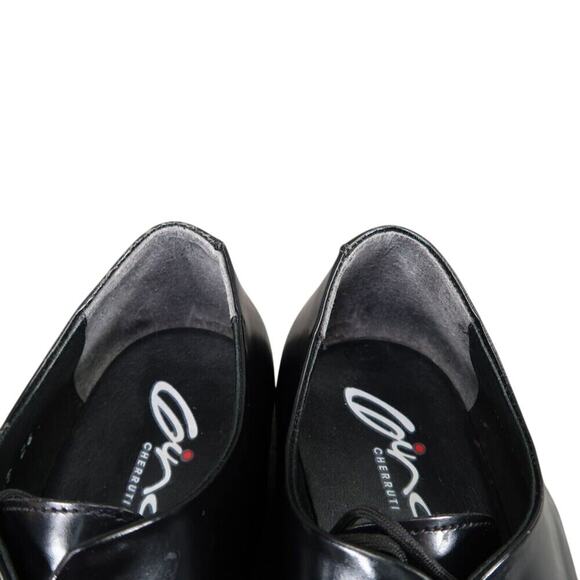 Gino Cherruti Shoes Mens 7.5 Oxford Dress Plain Toe Black Formal Classic Lace Up main image 4